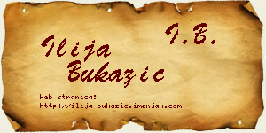 Ilija Bukazić vizit kartica
